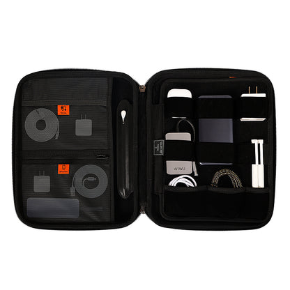 Wiwu Parallel Hardshell Serisi Darbe Emici Su Geçirmez 900D Polyester Kumaş 11 inç Laptop Çantası Siyah