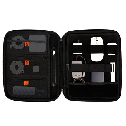 Wiwu Parallel Hardshell Serisi Darbe Emici Su Geçirmez 900D Polyester Kumaş 11 inç Laptop Çantası Siyah