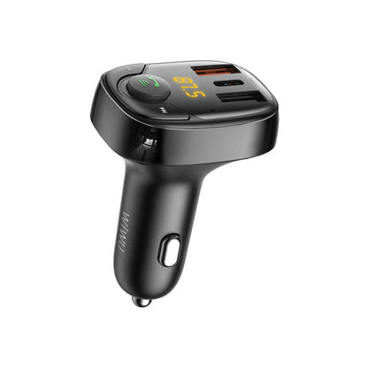 Wiwu PC600 36W Hızlı Şarj Destekli Dijital Göstergeli Bluetooth FM Transmitter Siyah