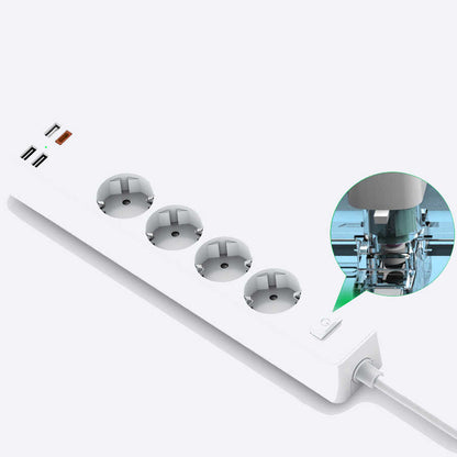 Wiwu PD20W U01EU Power Strip Çoklu Priz 160 cm Beyaz