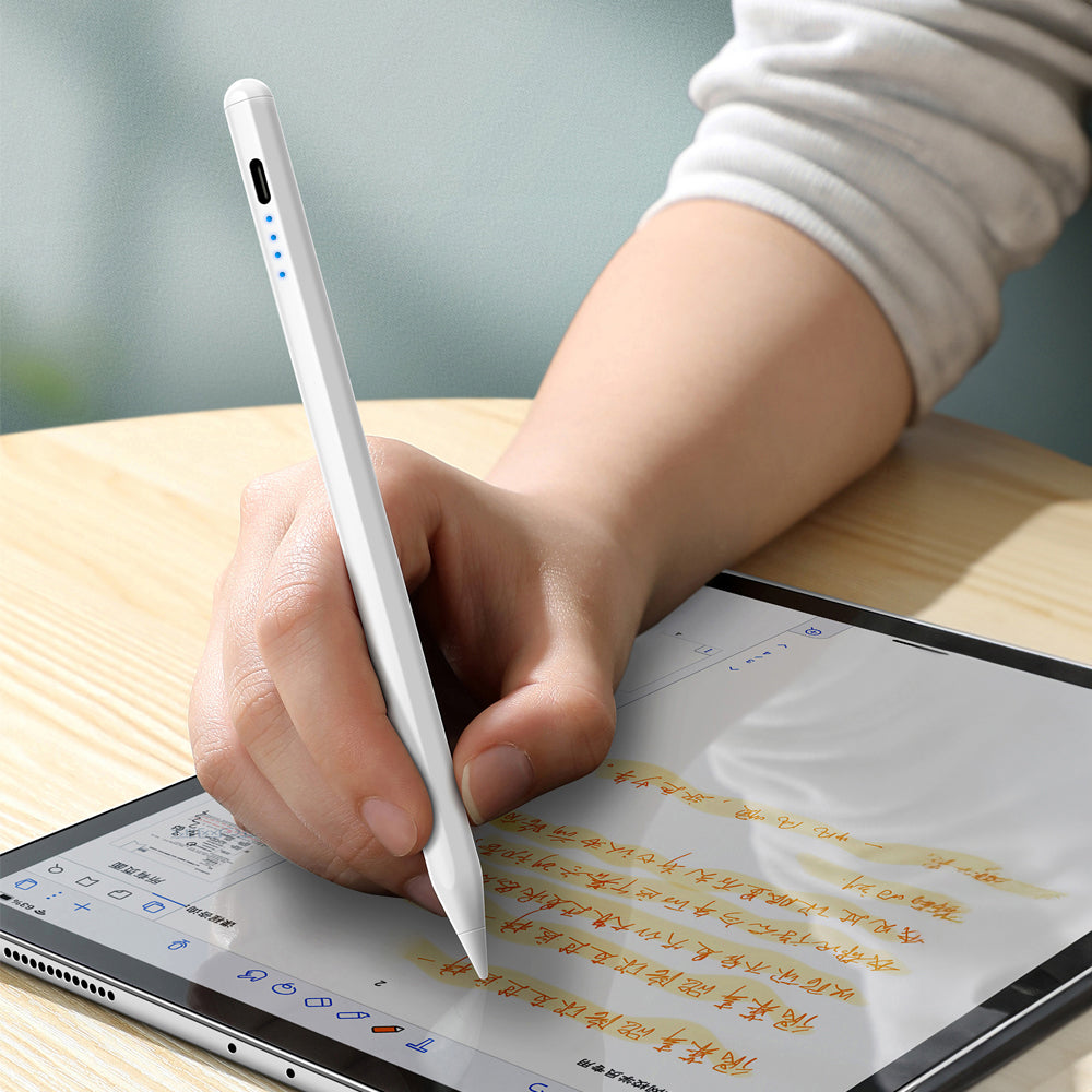 Wiwu Pencil E A02 Avuç İçi Reddi (Palm Rejection) ve Eğim Hassasiyeti Özellikli Dokunmatik Kalem Beyaz