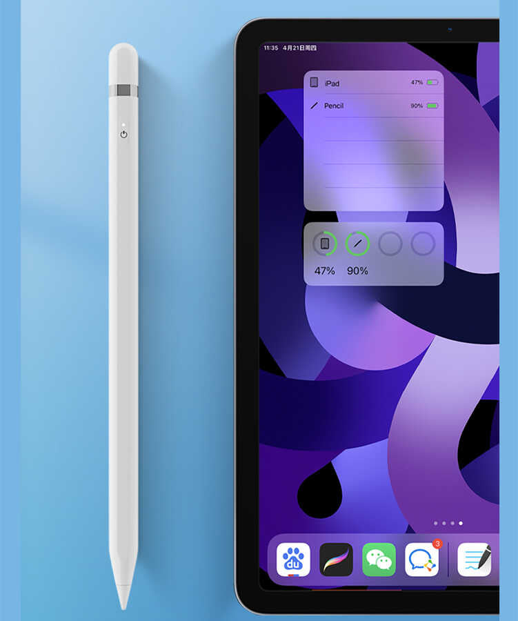 Wiwu Pencil L Dokunmatik Kalem Palm-Rejection Eğim Özellikli Çizim Kalemi Beyaz