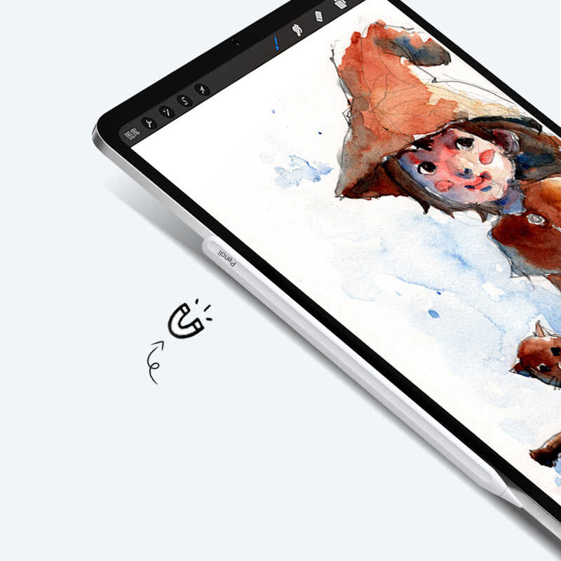 Wiwu Pencil W Dokunmatik Kalem Palm-Rejection Eğim Özellikli Çizim Kalemi Beyaz