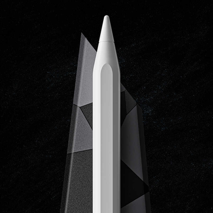 Wiwu Pencil W Dokunmatik Kalem Palm-Rejection Eğim Özellikli Çizim Kalemi Beyaz