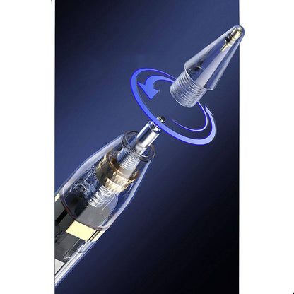 Wiwu Pencil W Pro Dijital Led Göstergeli Palm-Rejection Şeffaf Görünüm Tasarımlı Dokunmatik Çizim Kalemi Renksiz