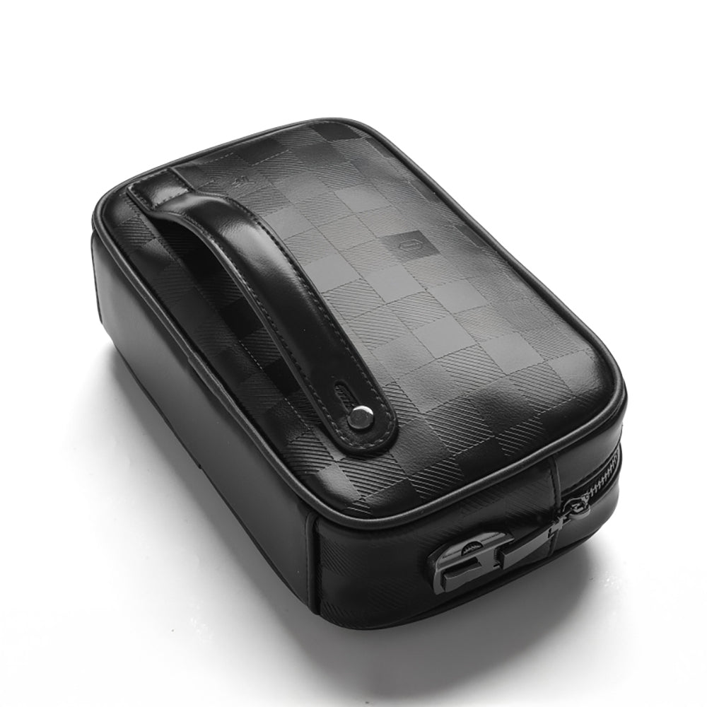 Wiwu Phantom Serisi Numerik Kilitli Yandan Fermuarlı Taşınabilir Mobil Aksesuar Çantası Siyah