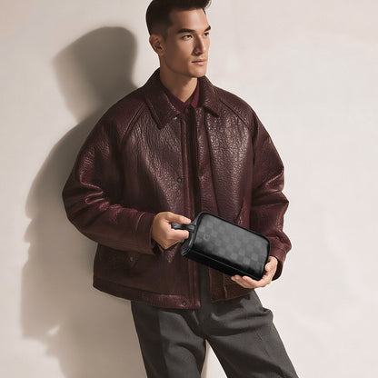 Wiwu Phantom Serisi Parmak İzi Kilitli Çok Fonksiyonlu Taşınabilir Mobil Aksesuar Çantası Siyah