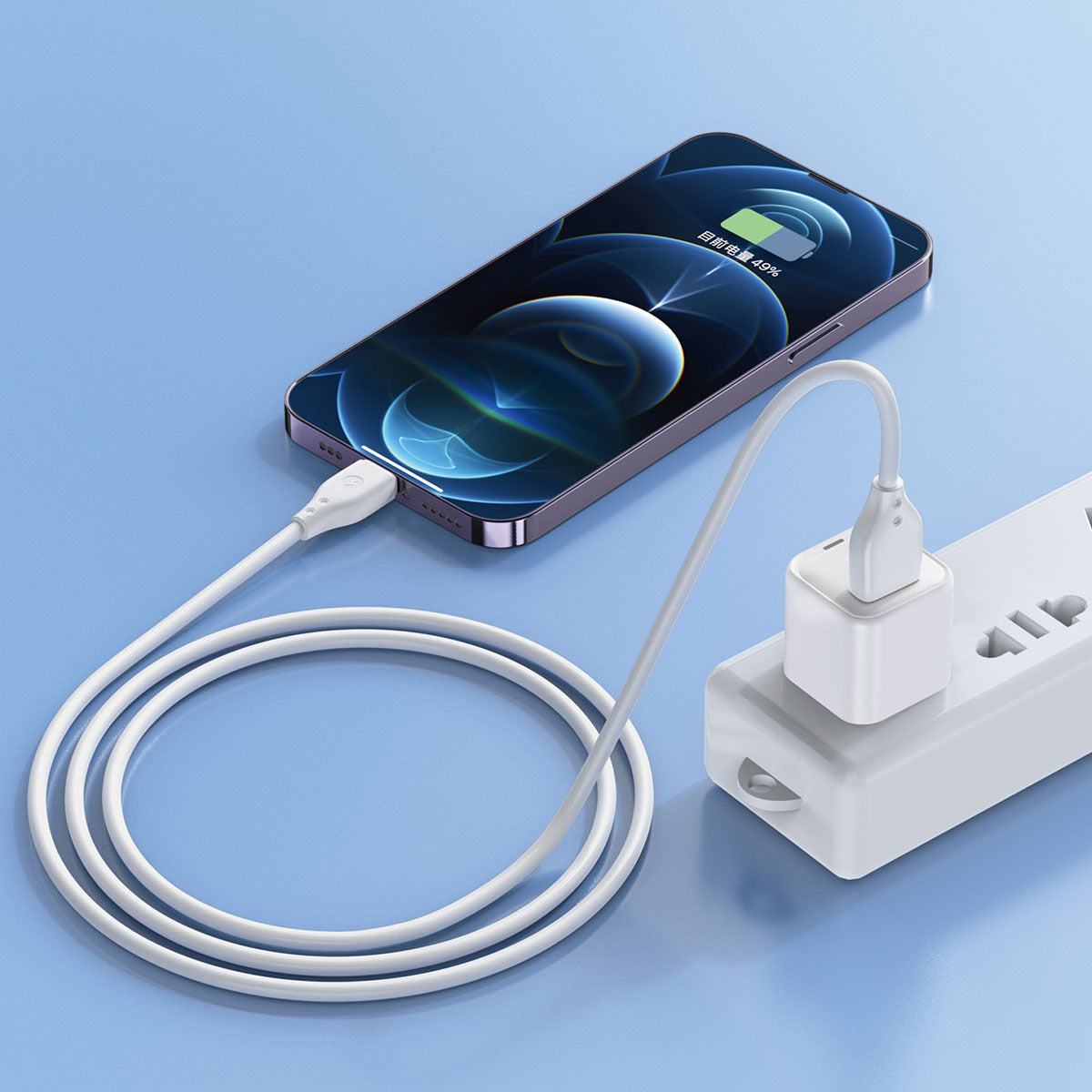 Wiwu Pioneer Wİ-C001 Ultra Esnek Lightning Usb Kablo 1M Beyaz