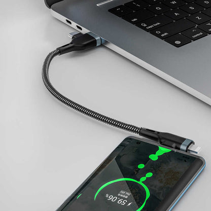 Wiwu Platinum Serisi PT06 4 in 1 Kablo 0.3M Siyah