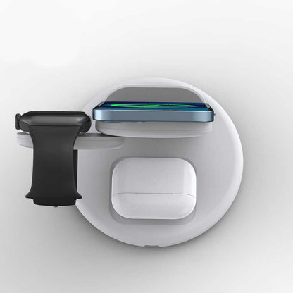 Wiwu Power Air 3 in 1 Kablosuz Şarj Standı Beyaz