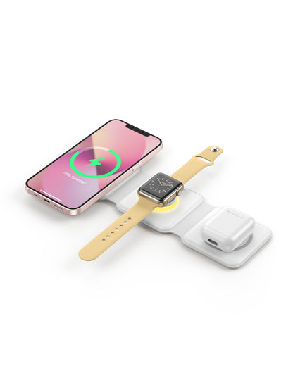 Wiwu Power Air M6 3 in 1 Mıknatıslı Kablosuz Şarj Standı Siyah