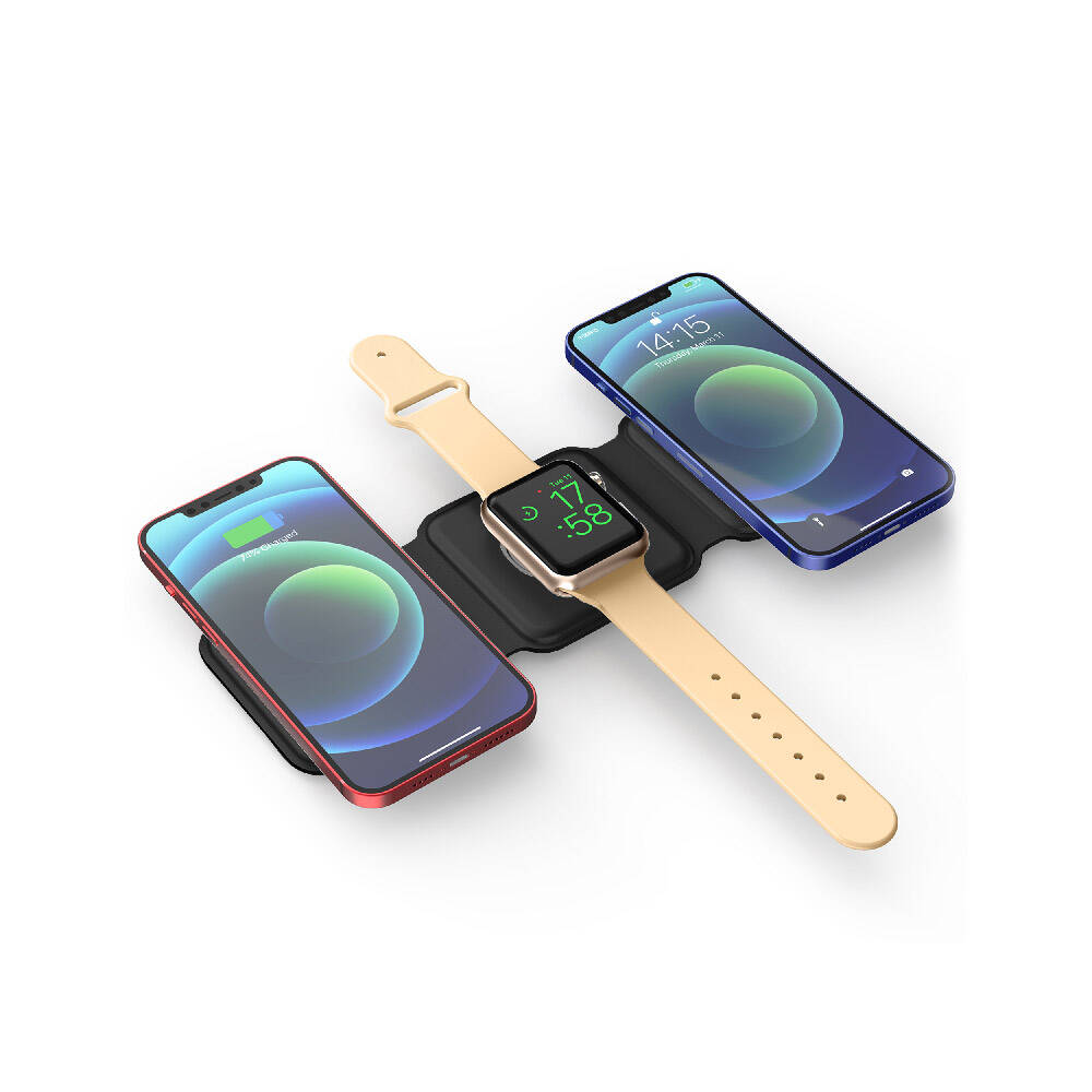 Wiwu Power Air M6 3 in 1 Mıknatıslı Kablosuz Şarj Standı Beyaz