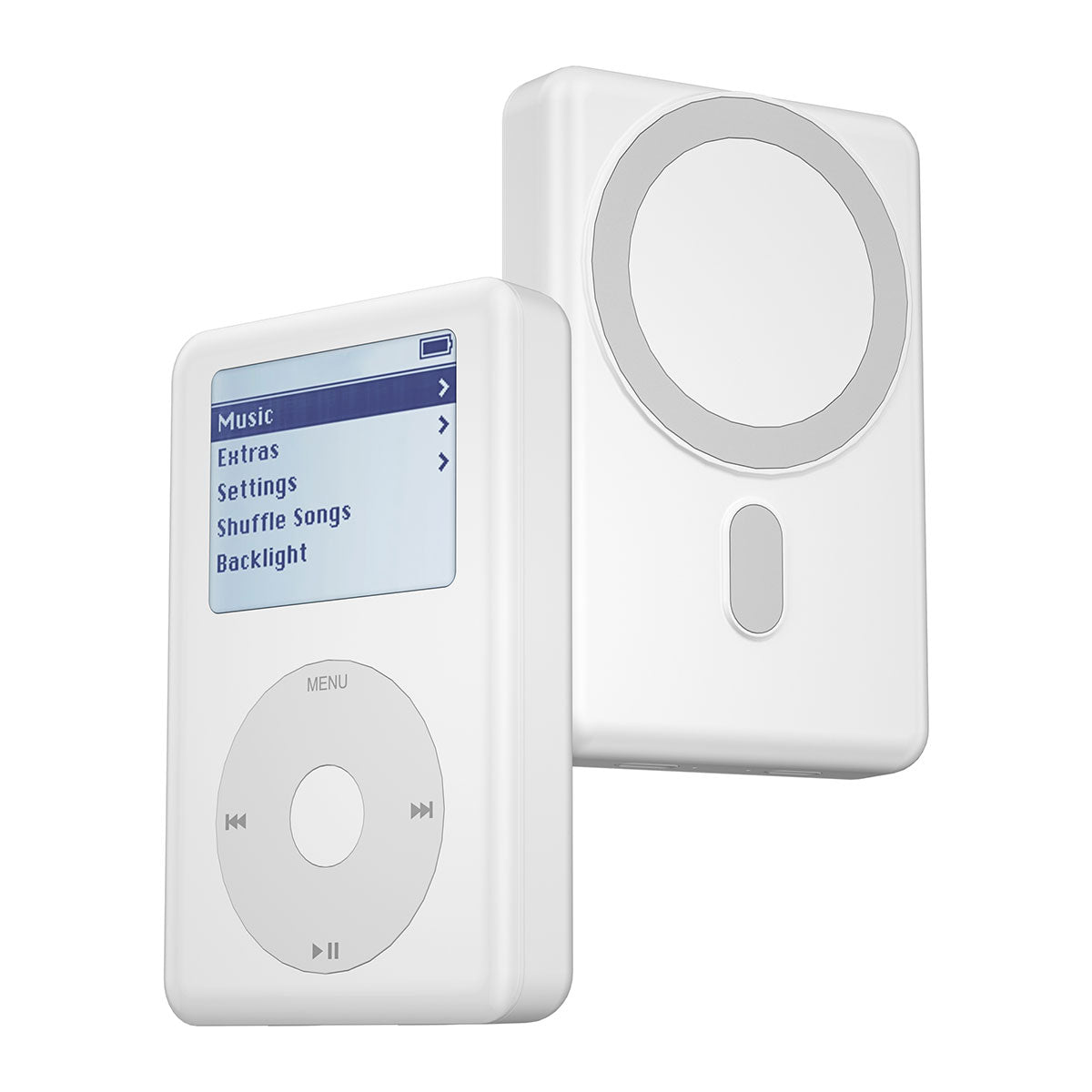 Wiwu PP01 PowerPod Taşınabilir Wireless Şarj ve PD Hızlı Şarj Özellikli Powerbank 20W 10000mAh Beyaz