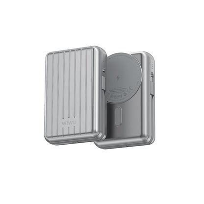 Wiwu PP04 Taşınabilir Wireless Şarj ve PD Hızlı Şarj Özellikli Powerbank 20W 20000mAh Mavi