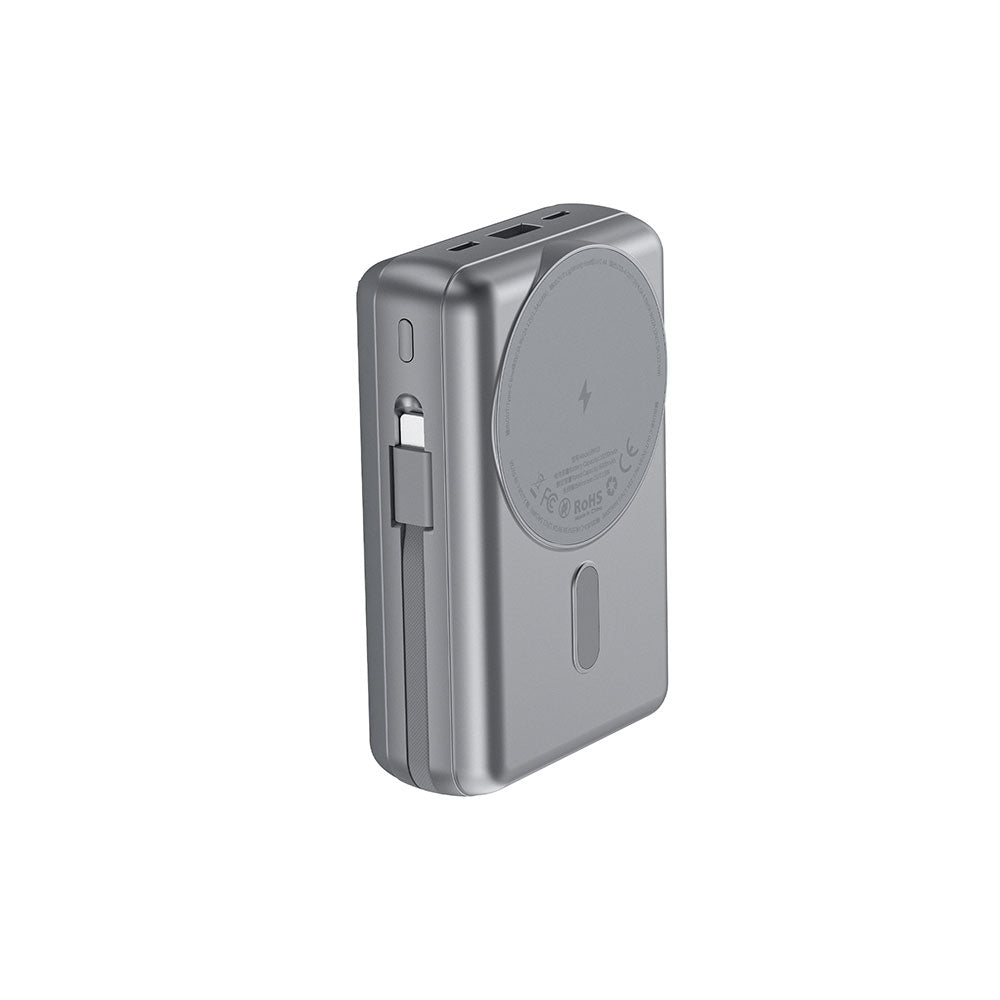 Wiwu PP04 Taşınabilir Wireless Şarj ve PD Hızlı Şarj Özellikli Powerbank 20W 20000mAh Mavi