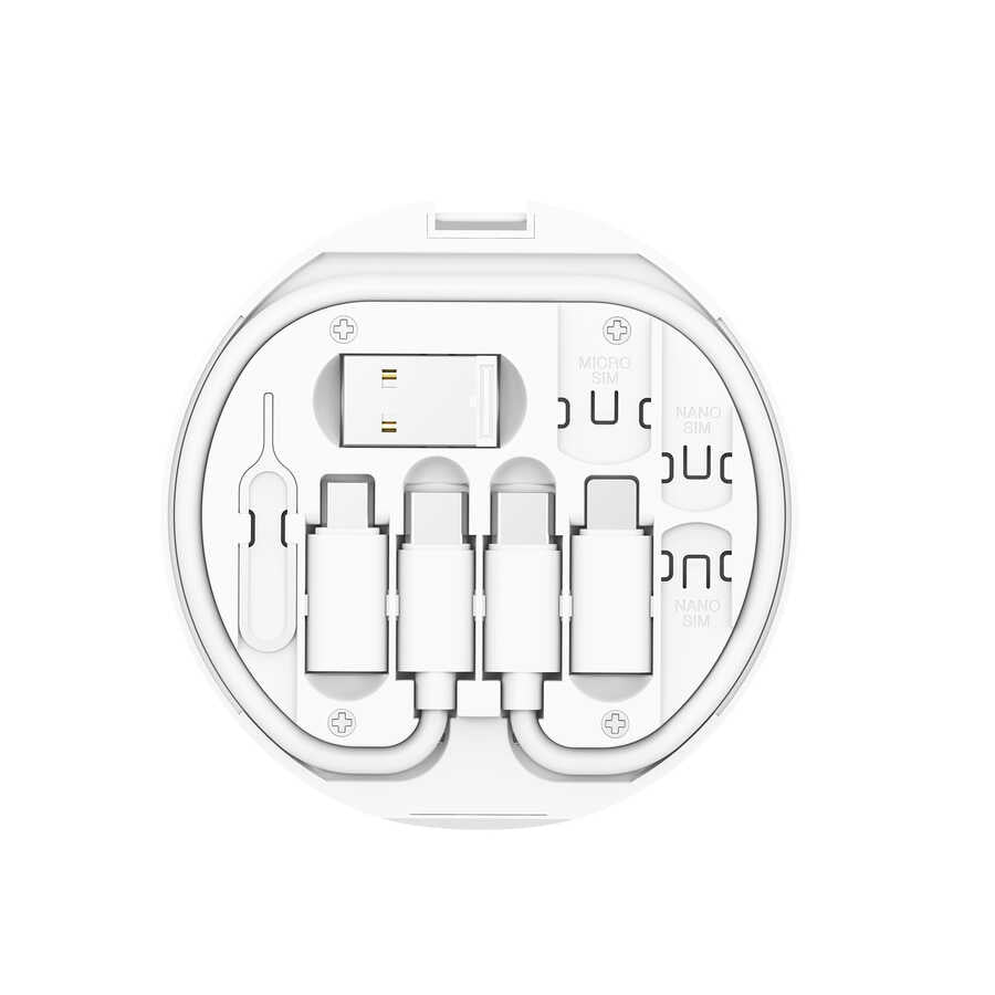 Wiwu S02 Almighty Suit Kutulu Kablo Seti Beyaz
