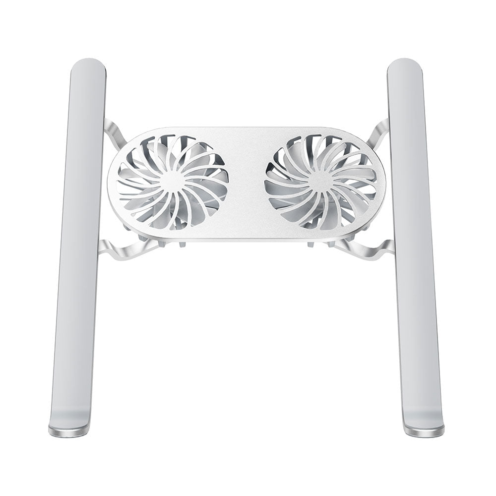 Wiwu S400 Pro Çift Fanlı Işıklı Katlanabilir Ayarlanabilir Laptop Standı 5W 3000RPM Gümüş