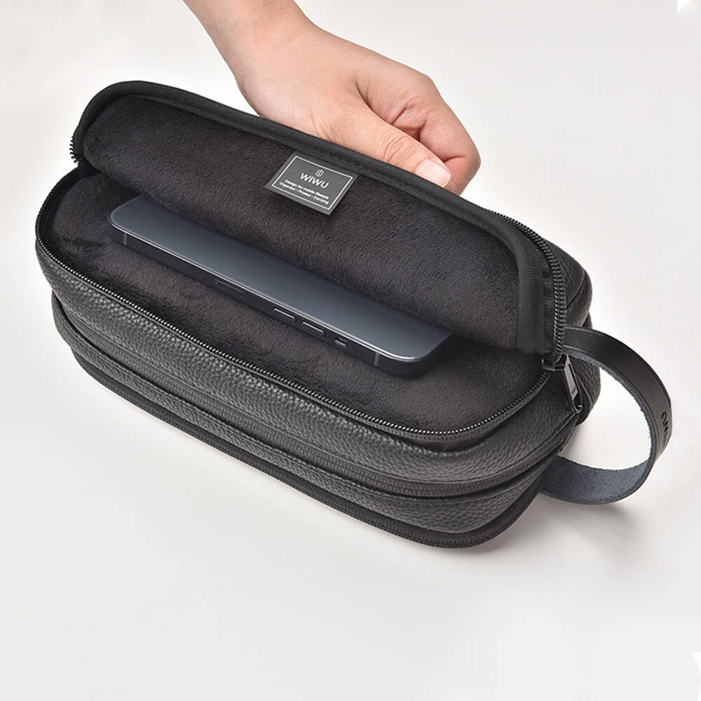 Wiwu Salem Anti-Theft Çok Fonksiyonlu Taşınabilir Mobil Aksesuar Çantası Siyah