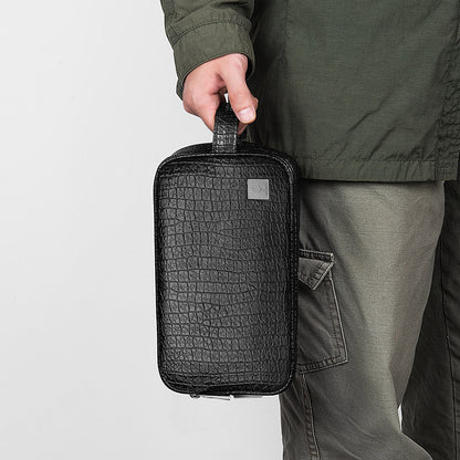 Wiwu Salem Serisi Parmak İzi Kilitli Çok Fonksiyonlu Taşınabilir Mobil Aksesuar Çantası Siyah