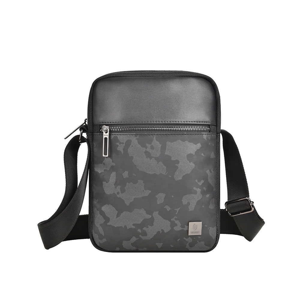 Wiwu Salem Serisi Sling Su Geçirmez Polyester Kumaş Çapraz Askılı Vücut Çantası Siyah