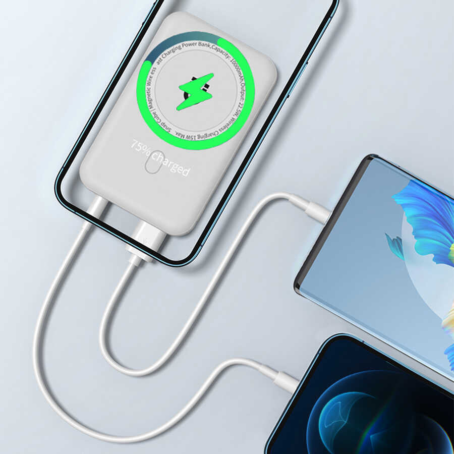 Wiwu SC10000 M-safe Mıknatıslı Wireless Powerbank Siyah