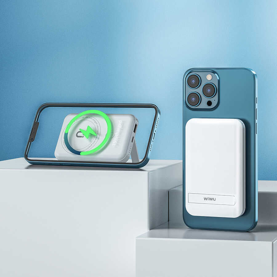 Wiwu SC10000 M-safe Mıknatıslı Wireless Powerbank Mavi