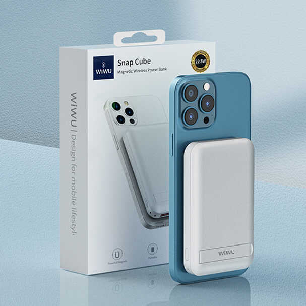 Wiwu SC10000 M-safe Mıknatıslı Wireless Powerbank Mavi