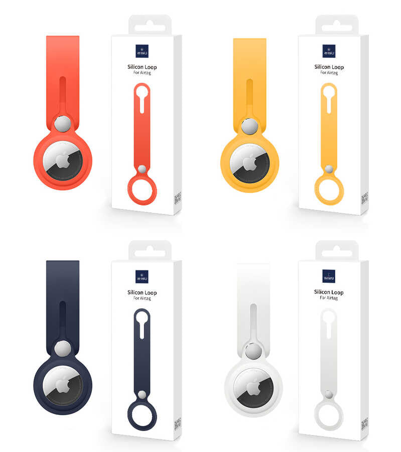 Wiwu Silikon Loop Airtag Anahtarlık Turuncu