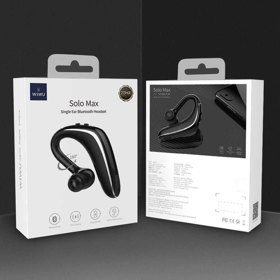 Wiwu Solo Max Bluetooth Kulaklık Siyah