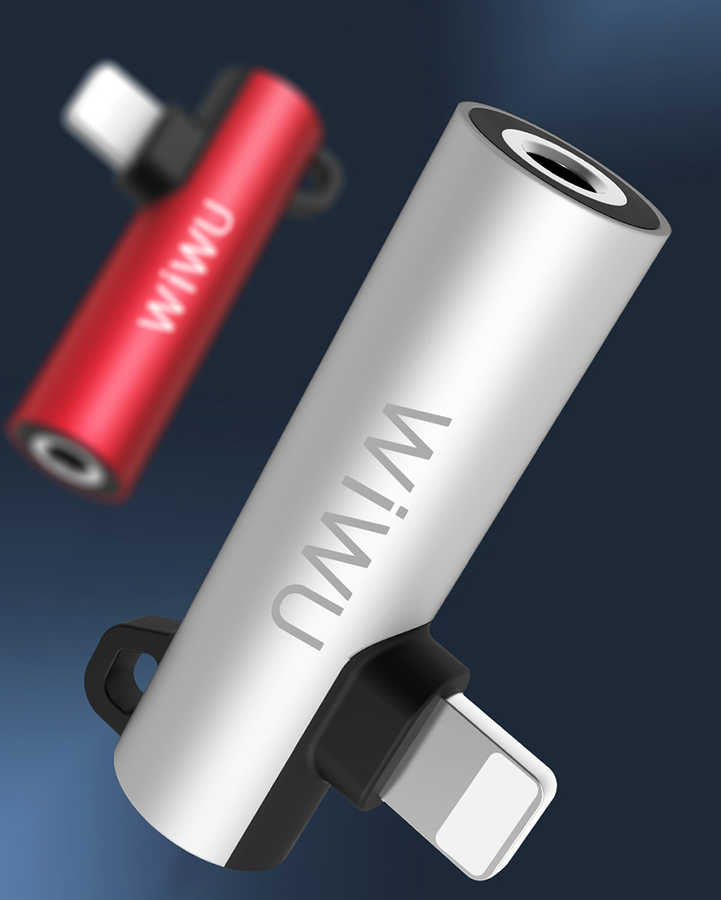 Wiwu ST03 Lightning Ses Adaptörü Gri