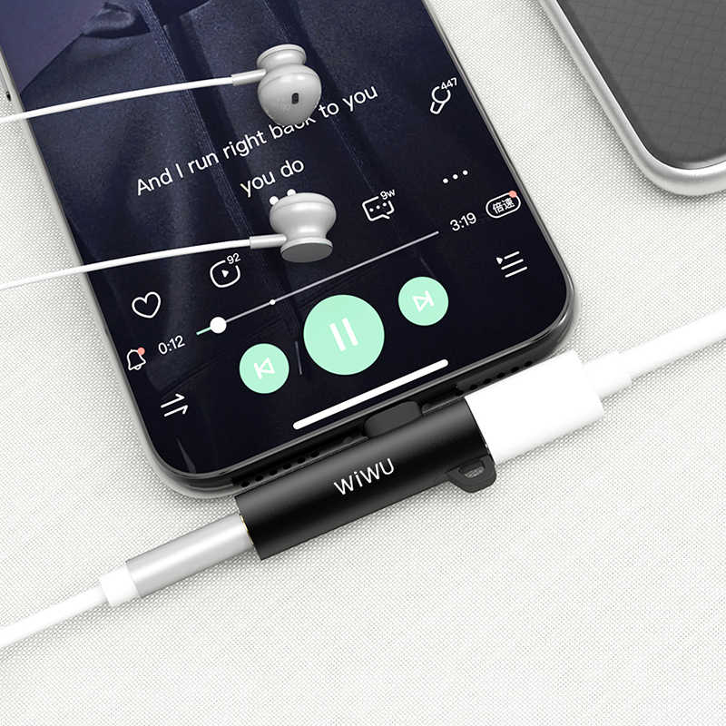 Wiwu ST03 Lightning Ses Adaptörü Kırmızı