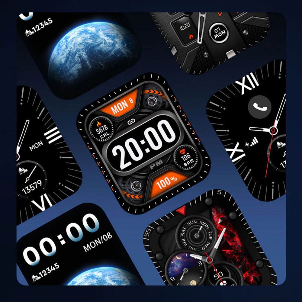 Wiwu SW05 Smart Watch İOS ve Android Uyumlu TFT Ekranlı IP68 Sertifikalı Akıllı Saat Siyah