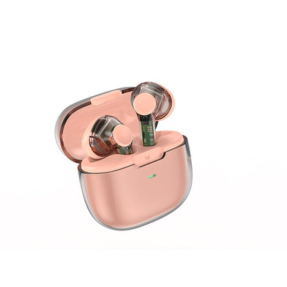 Wiwu T12 Şeffaf Tasarımlı Kulak İçi Bluetooth Kulaklık Pembe