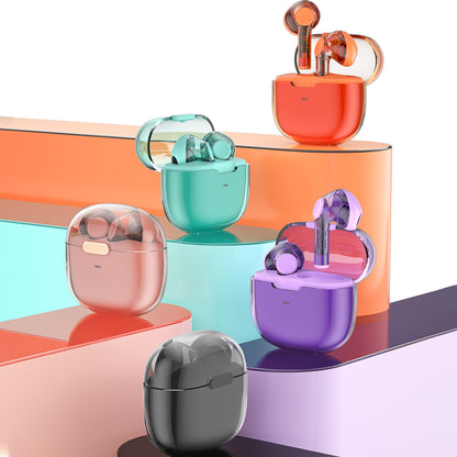 Wiwu T12 Şeffaf Tasarımlı Kulak İçi Bluetooth Kulaklık Turuncu