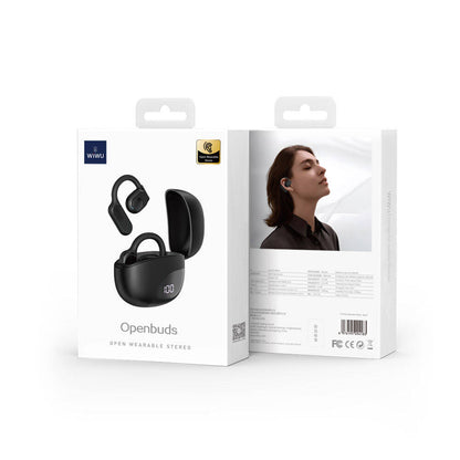 Wiwu T20 Openbuds TWS Kulak İçi Bluetooth v5.3 Kulaklık Siyah