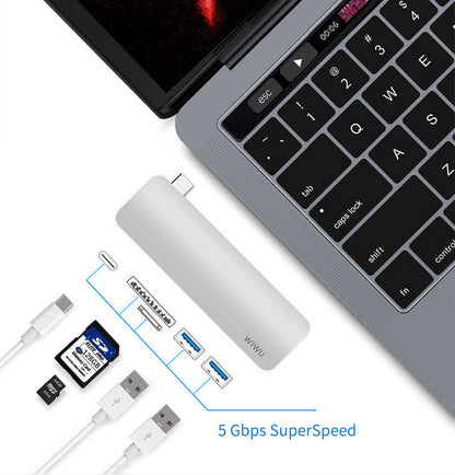 Wiwu T6 Type-C Hub Gri