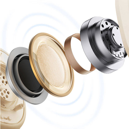 Wiwu TD-01 Bach Serisi Katlanabilir Kulak Üstü Bluetooth Kulaklık Krem