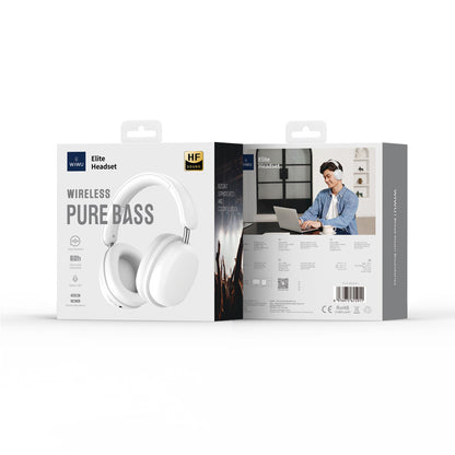 Wiwu TD-05 Elite Serisi Ayarlanabilir Katlanabilir Pure Bass Hi-Fi Kulak Üstü Bluetooth v5.3 Kulaklık Siyah