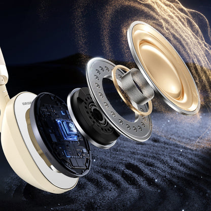 Wiwu TD-09 Solar Enerjili ANC Özellikli Katlanabilir Ayarlanabilir Kulak Üstü v5.3 Bluetooth Kulaklık Siyah