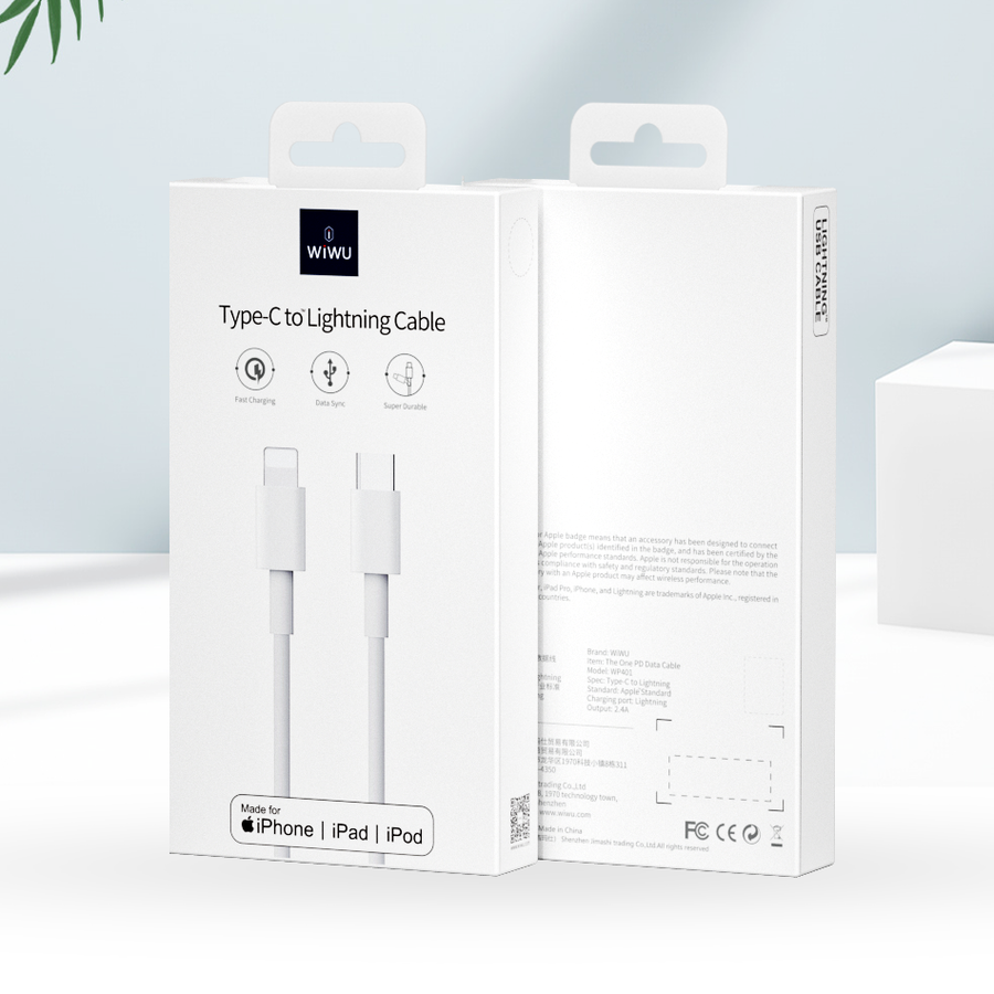 Wiwu The One PD To Lightning Usb Kablo 1.2M Beyaz