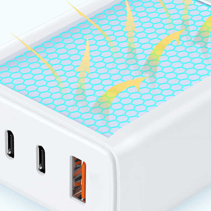 Wiwu TR257-AEU Mini GaN Tech 120W Power Adaptör Beyaz