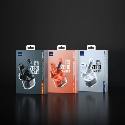 Wiwu TWS11 Şeffaf Tasarımlı Ghost Kulak İçi Bluetooth Kulaklık Siyah