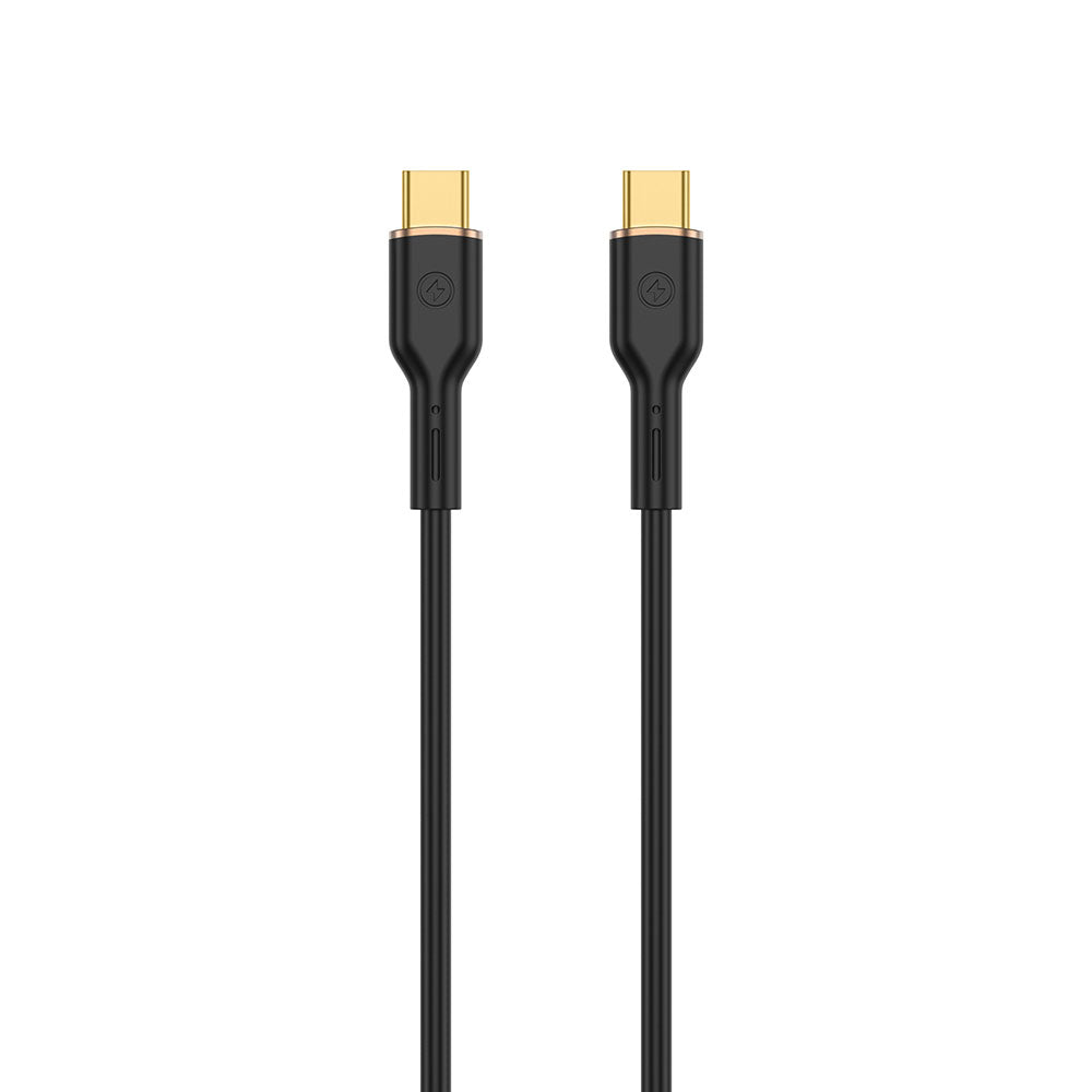 Wiwu Vigor YQ-02 Type-C to Type-C Esnek PD Data Kablosu 100W 480Mbps 1.2M Beyaz