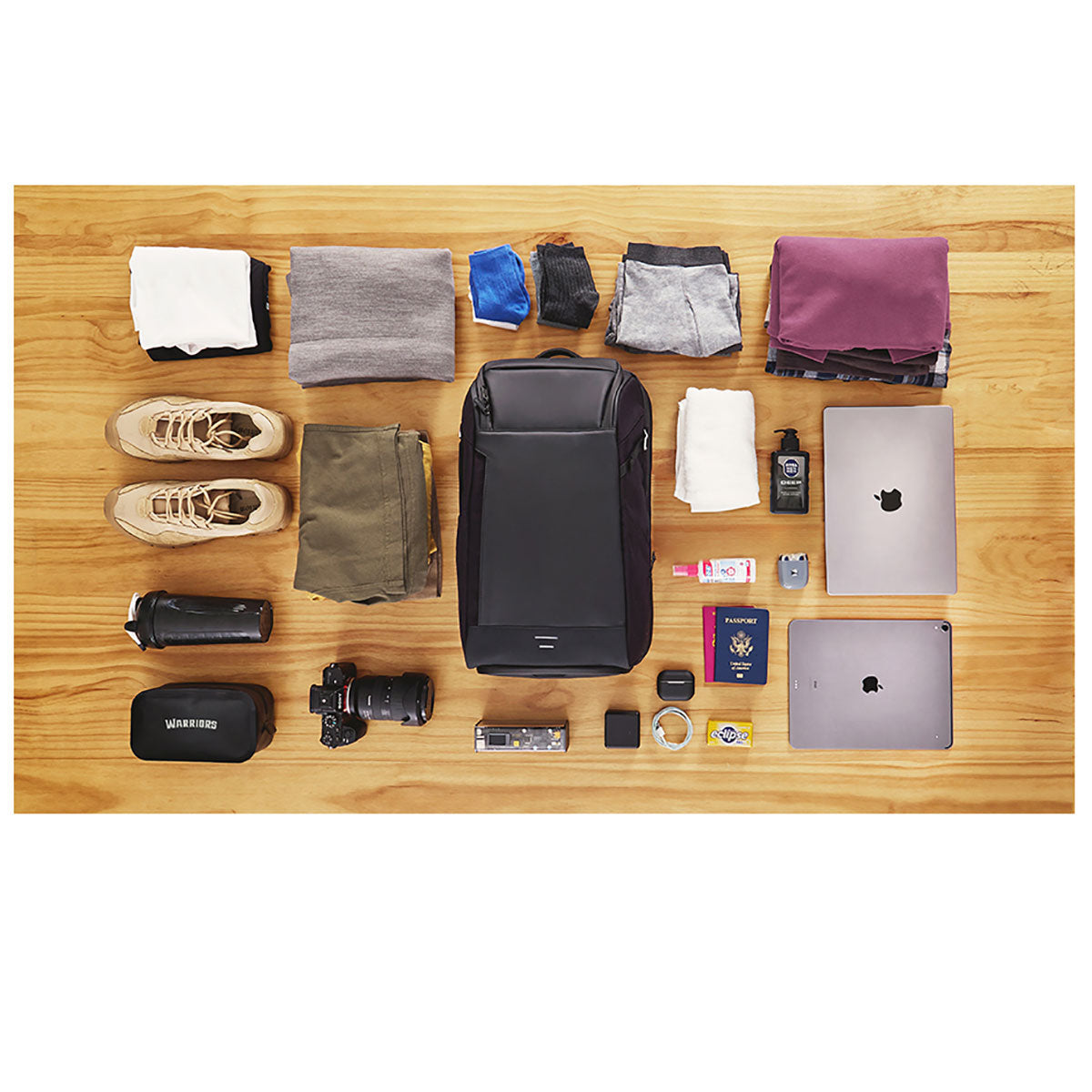 Wiwu Warriors Back Pack 21 Bölmeli 30 Litre Kapasiteli Su Geçirmez Sırt Çantası Siyah