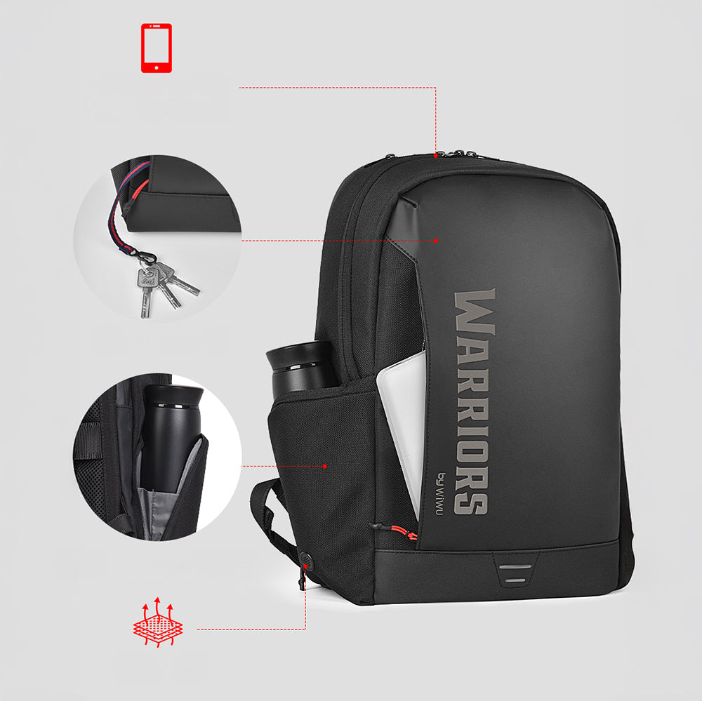 Wiwu Warriors X Pro Cordura 1200D Su Geçirmez Sırt Çantası Siyah