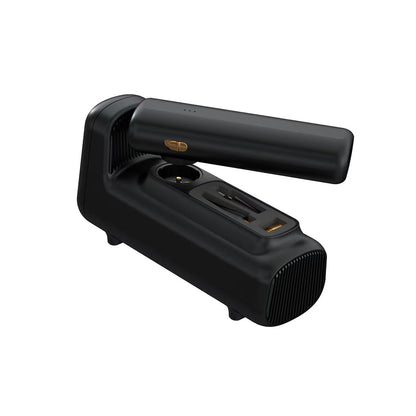 Wiwu Wi-Ai002 5in1 Oto Araç Lastik Şişirme Pompası - Oto Araç Süpürgesi - Vakum Makinesi - Fener Dijital Ekranlı Araç Hava Kompresörü Siyah