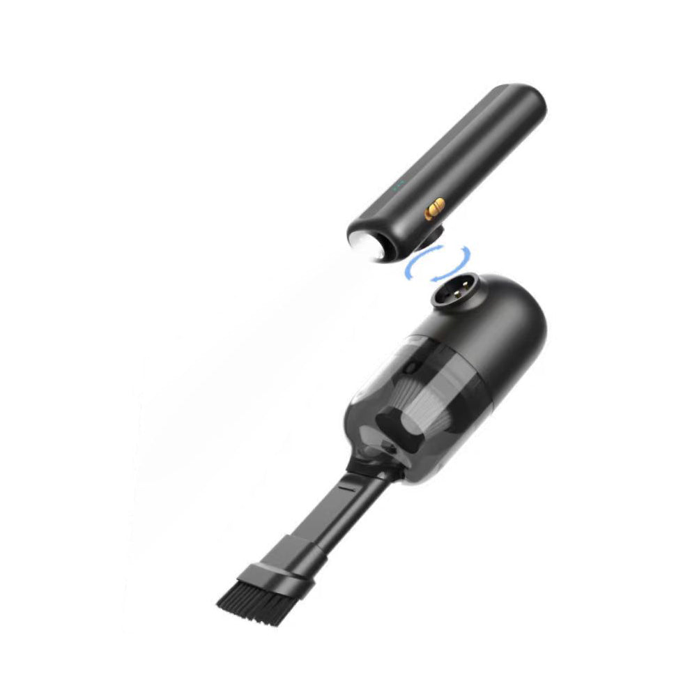 Wiwu Wi-Ai002 5in1 Oto Araç Lastik Şişirme Pompası - Oto Araç Süpürgesi - Vakum Makinesi - Fener Dijital Ekranlı Araç Hava Kompresörü Siyah