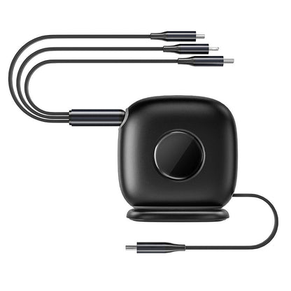 Wiwu Wi-C012 Masaüstü Düzenleyicili Type-C to C+L+M Hızlı Şarj Kablosu 1.2M Siyah