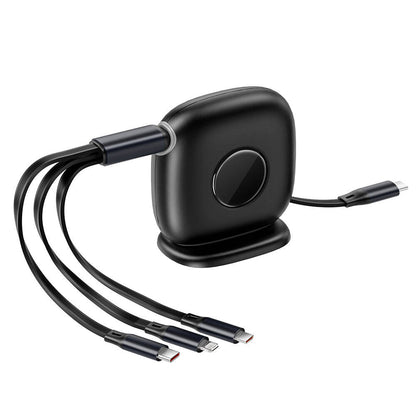 Wiwu Wi-C012 Masaüstü Düzenleyicili Type-C to C+L+M Hızlı Şarj Kablosu 1.2M Siyah