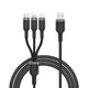 Wiwu Wi-C014 Platinum Serisi 3in1 USB-A to Lightning – Type-C – Micro Şarj ve Data Kablosu 3.1A 1.2m Siyah